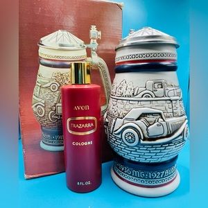 Vintage 1979 Avon Classic Cars Stein w/box and empty cologne bottle
